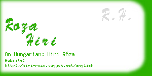 roza hiri business card